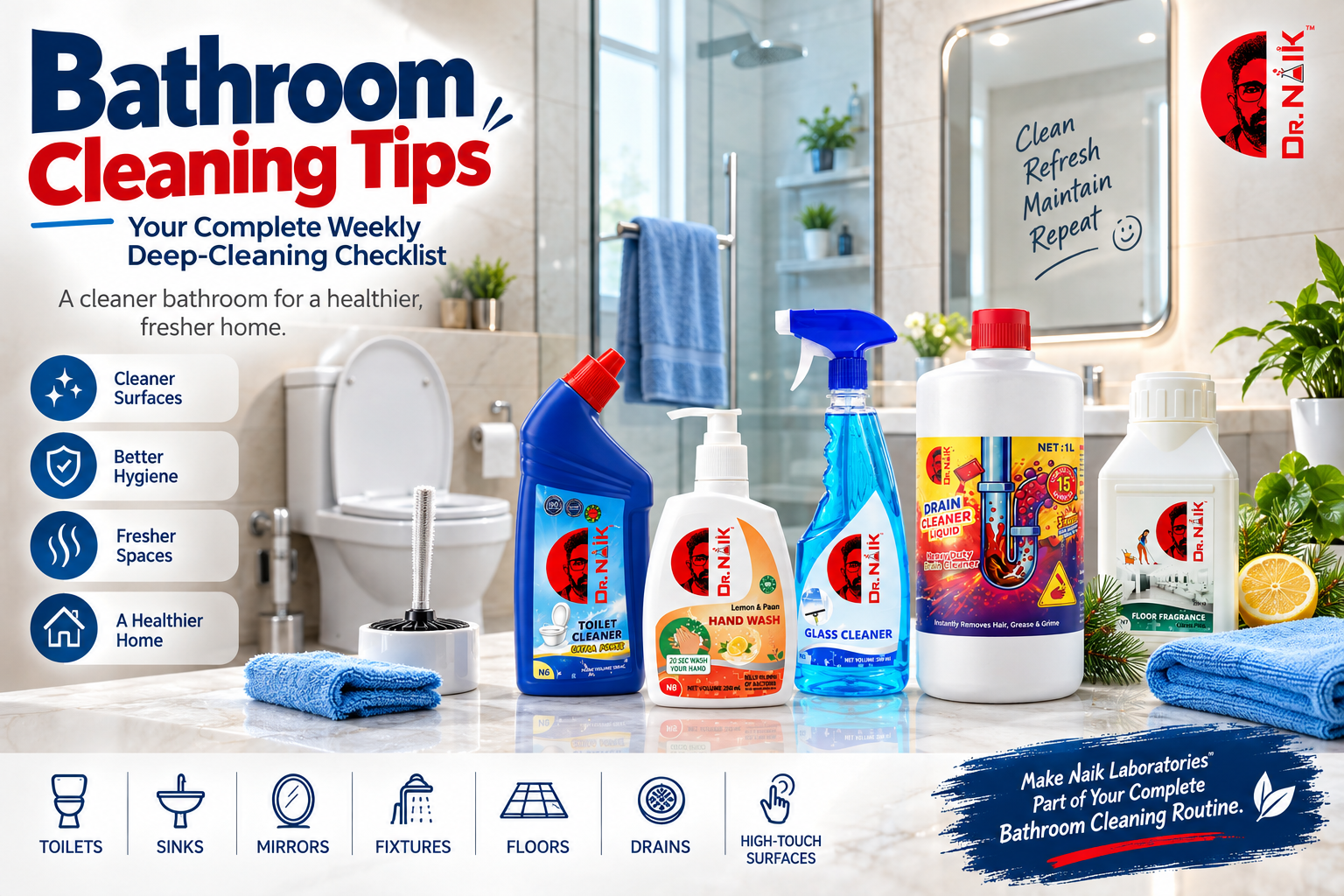 bathroom cleaning tips